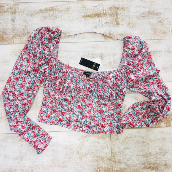 AFRM Tops - SALE!  Beautiful AFRM Red Aqua Form Fitting Top